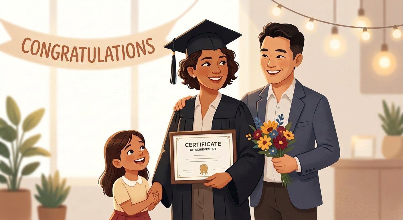 Adult learner graduating from Ontario career college program funded by OSAP